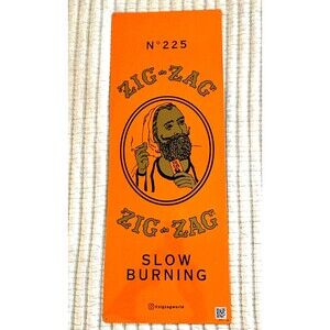 Zig-Zag EMBOSSED Metal TOBACCIANA Large Rolling Papers Slow Burning Sign 24"x9"